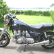 The original color of Dad’s bike, it is now midnight purple and silver.
